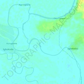 Lekki topographic map, elevation, terrain