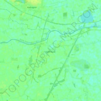 Sykehouse topographic map, elevation, terrain