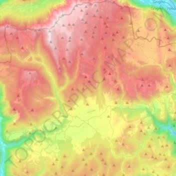 Asiago topographic map, elevation, terrain