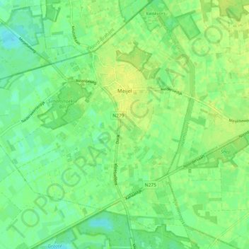 Meijel topographic map, elevation, terrain