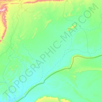 Oum El Guerdane topographic map, elevation, terrain