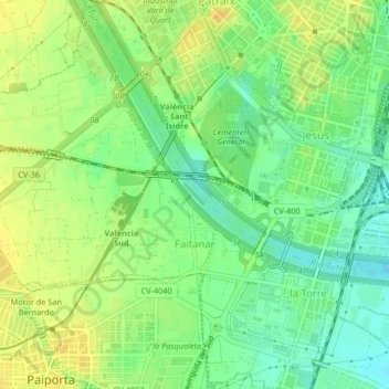 Faitanar topographic map, elevation, terrain