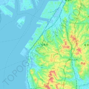 Chita topographic map, elevation, terrain