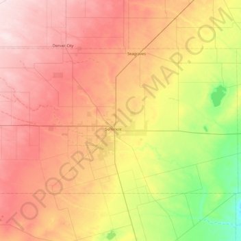 Gaines County topographic map, elevation, terrain