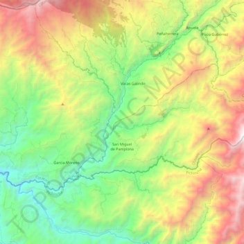 Selva Alegre topographic map, elevation, terrain