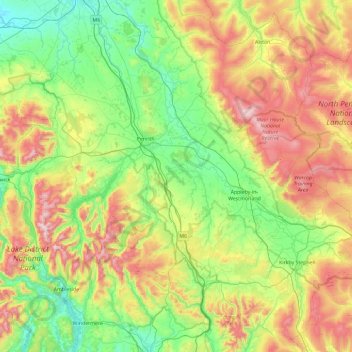Eden District topographic map, elevation, terrain
