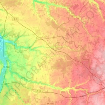 Le Betz topographic map, elevation, terrain