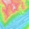 Fully topographic map, elevation, terrain
