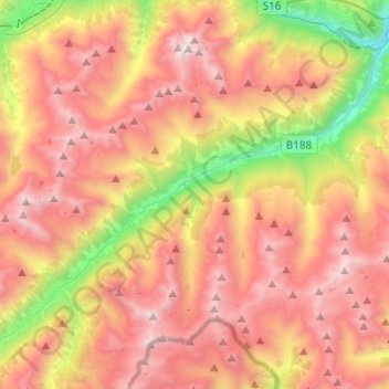 Kappl topographic map, elevation, terrain