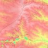 Докучаєвська міська громада topographic map, elevation, terrain