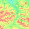 Krasnystaw County topographic map, elevation, terrain