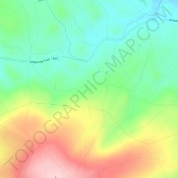 Coolkeeragh topographic map, elevation, terrain