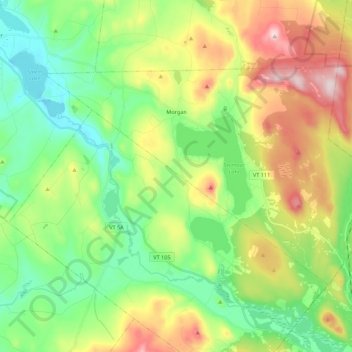 Morgan topographic map, elevation, terrain