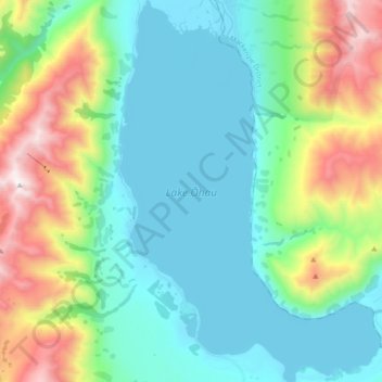 Lake Ōhau topographic map, elevation, terrain