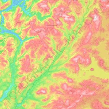 Namsskogan topographic map, elevation, terrain