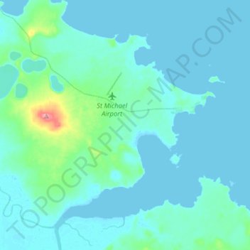 St. Michael topographic map, elevation, terrain