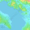 Golfo Dulce topographic map, elevation, terrain