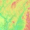 Paroisse de Denmark topographic map, elevation, terrain