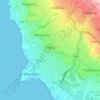 Paphos Municipality topographic map, elevation, terrain