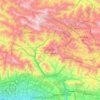 Shemiranat County topographic map, elevation, terrain