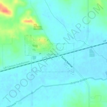 Norway topographic map, elevation, terrain