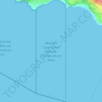 Abalone Cove State Marine Conservation Area topographic map, elevation, terrain