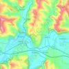 Bogata topographic map, elevation, terrain