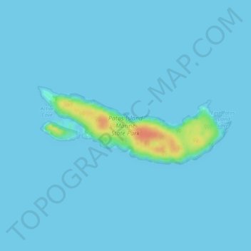 Patos Island topographic map, elevation, terrain