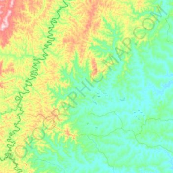 Serra da Saudade topographic map, elevation, terrain