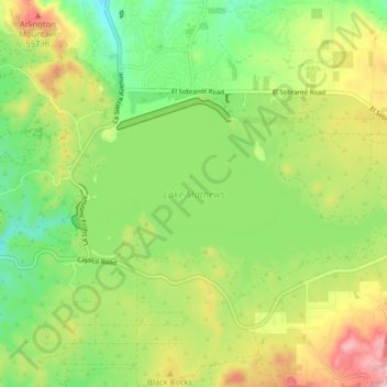 Lake Mathews topographic map, elevation, terrain