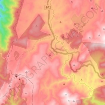 Kiandra topographic map, elevation, terrain