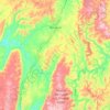 Bocaiuva topographic map, elevation, terrain