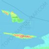 Schouten Islands topographic map, elevation, terrain