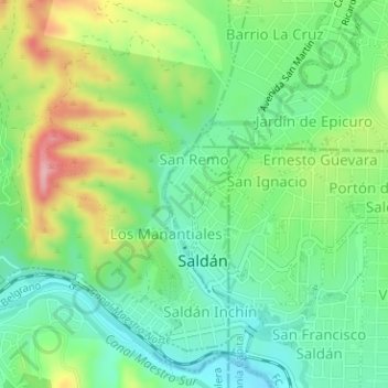 San Remo topographic map, elevation, terrain