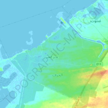 Ghadeer Al Tayr topographic map, elevation, terrain
