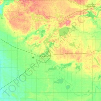 Kandiyohi County topographic map, elevation, terrain