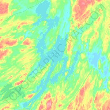 Brabant Lake topographic map, elevation, terrain