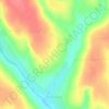 Serebriane topographic map, elevation, terrain