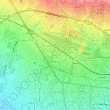 Andir topographic map, elevation, terrain