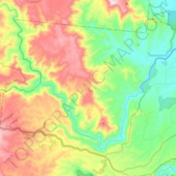 Wooroonooran topographic map, elevation, terrain
