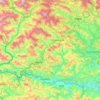 Syangja topographic map, elevation, terrain