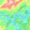 Dong District topographic map, elevation, terrain