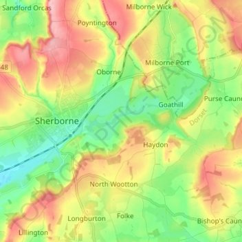 Castleton topographic map, elevation, terrain