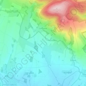 Cothelstone topographic map, elevation, terrain