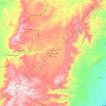 El Plateado de Joaquín Amaro topographic map, elevation, terrain
