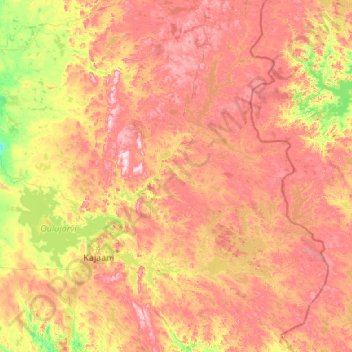 Kainuu topographic map, elevation, terrain