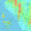 Mueang Satun topographic map, elevation, terrain