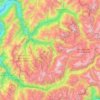 Vanoise massif topographic map, elevation, terrain
