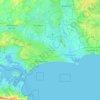 Bournemouth, Christchurch and Poole topographic map, elevation, terrain