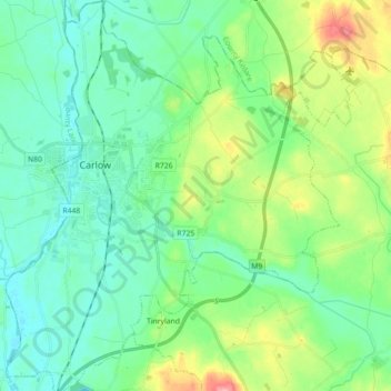 The Municipal District of Carlow topographic map, elevation, terrain